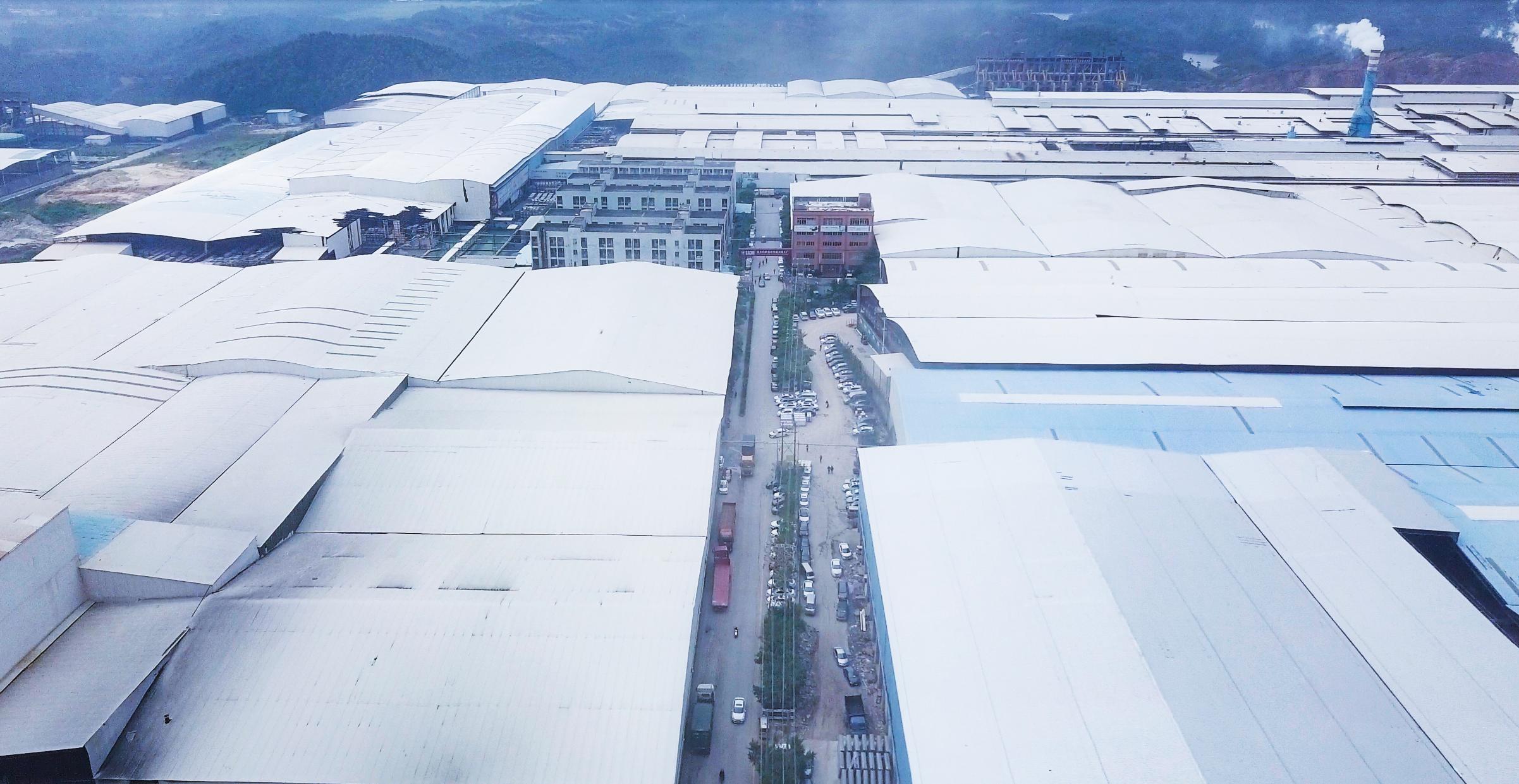 Aerial view of the SinoSlabs production base in China